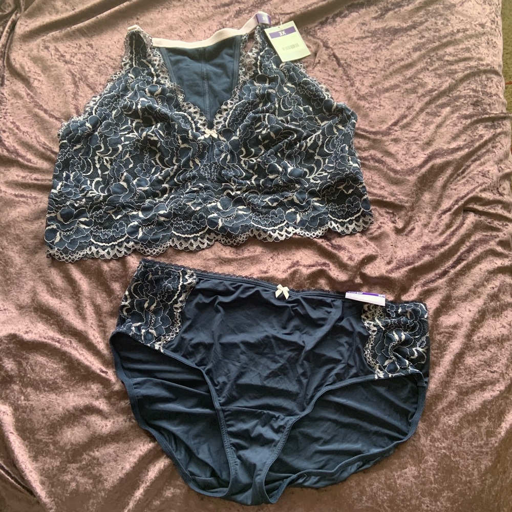 Plus lace lingerie set 2x/3x